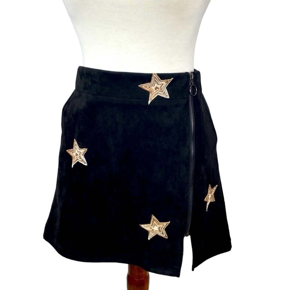 Promesa Vegan Suede Stars Skirt - Picture 2 of 5
